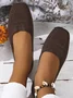 Casual Plain Slip On Flat Heel Shallow Shoes