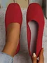 Casual Plain Slip On Flat Heel Shallow Shoes
