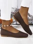 Casual Plain Slip On Flat Heel Shallow Shoes