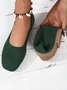 Casual Plain Slip On Flat Heel Shallow Shoes