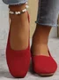 Casual Plain Slip On Flat Heel Shallow Shoes