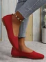 Casual Plain Slip On Flat Heel Shallow Shoes