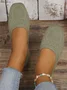 Casual Plain Slip On Flat Heel Shallow Shoes