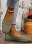 Casual Plain Slip On Flat Heel Shallow Shoes