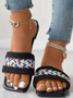 Casual Ethnic Slip On Flat Heel Slide Sandals