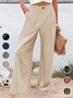 Casual Striped Long Zipper Buckle Pant