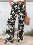 Casual Striped Long Zipper Buckle Pant