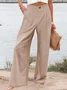 Casual Striped Long Zipper Buckle Pant