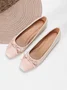 Urban Color Block Non-Slip Slip On Flat Heel Shallow Shoes Bow