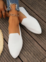 Casual Plain Slip On Flat Heel Shallow Shoes