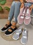 Casual Plain Slip On Flat Heel Shallow Shoes