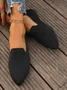Casual Plain Slip On Flat Heel Shallow Shoes