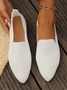 Casual Plain Slip On Flat Heel Shallow Shoes