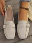 Casual Plain Slip On Flat Heel Shallow Shoes