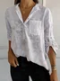 Elegant Long Sleeve Floral Pocket Stitching Regular Loose TUNIC Blouse For Women