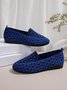 Casual Ethnic Slip On Flat Heel Shallow Shoes