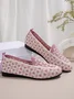 Casual Ethnic Slip On Flat Heel Shallow Shoes