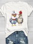 Casual Turkey Crew Neck Short Sleeve T-shirt