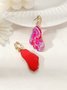 1pair Vintage Irregular Texture Hollow Out Dangle Earrings