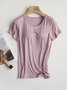 Cozy Built-in Bra Padded Push-Up Stretchable Modal T-shirt