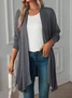 Women's Plain Regular Loose Kimono