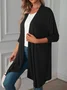 Women's Plain Regular Loose Kimono