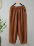 Women Comfy Plain Cotton Loose Long Pants