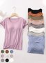 Cozy Built-in Bra Padded Push-Up Stretchable Modal T-shirt