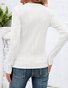 Crew Neck Long Sleeve Plain Regular Micro-Elasticity Loose Blouse For Women