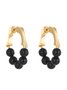 1pair Elegant Beaded Hoop Earrings