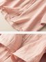 Shirt Collar Long Sleeve Plain Regular Loose Blouse For Women