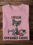 Casual Cat Crew Neck Long Sleeve T-shirt