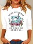 Casual Floral Crew Neck Long Sleeve T-shirt