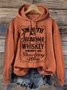 Western Style Hoodie Text Letters Hoodie