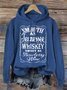 Western Style Hoodie Text Letters Hoodie