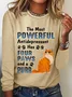 Casual Animal Crew Neck Long Sleeve T-shirt