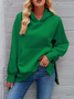 Casual Hoodie Plain Sweatshirt