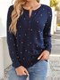 Women Yarn/Wool Yarn Plain Long Sleeve Comfy Casual Imitation Pearls Cardigan