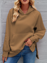 Casual Hoodie Plain Sweatshirt