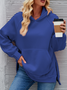 Casual Hoodie Plain Sweatshirt