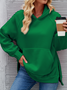 Casual Hoodie Plain Sweatshirt