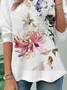 Casual Floral Crew Neck Long Sleeve T-shirt