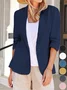 Women's Plain Regular Loose Blazer