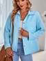 Women's Plain Zipper Regular Loose Jacket