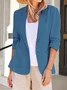 Women's Plain Regular Loose Blazer