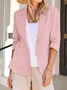 Women's Plain Regular Loose Blazer