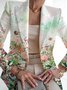 Women's Floral Buckle Regular Loose Blazer