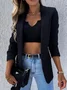 Women's Plain Regular Loose Blazer