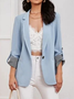 Women's Color Block Regular Loose Blazer