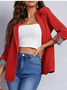 Women's Color Block Regular Loose Blazer